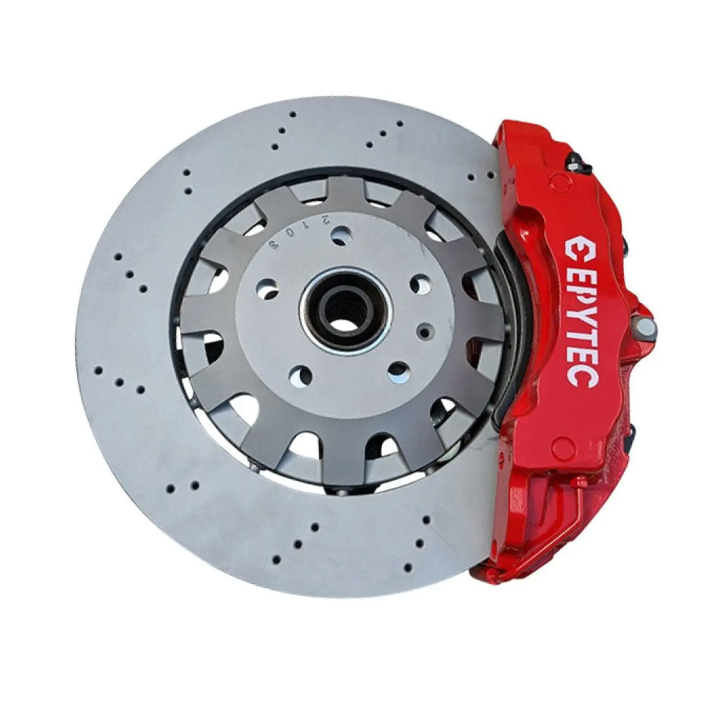 EPYTEC Bremsanlagen Kit passend für VW Golf 4 Polo Bora Beetle / Audi A3 TT / Seat Leon auf 6-Kolben Porsche ZR18 Sattel mit 370x32mm Bremsscheibe Vorderachse