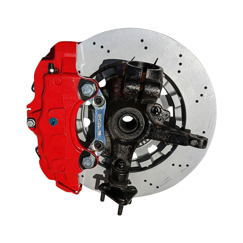 EPYTEC Bremsanlagen Kit passend für VW Golf 4 Polo Bora Beetle / Audi A3 TT / Seat Leon auf 6-Kolben Porsche ZR18 Sattel mit 370x32mm Bremsscheibe Vorderachse