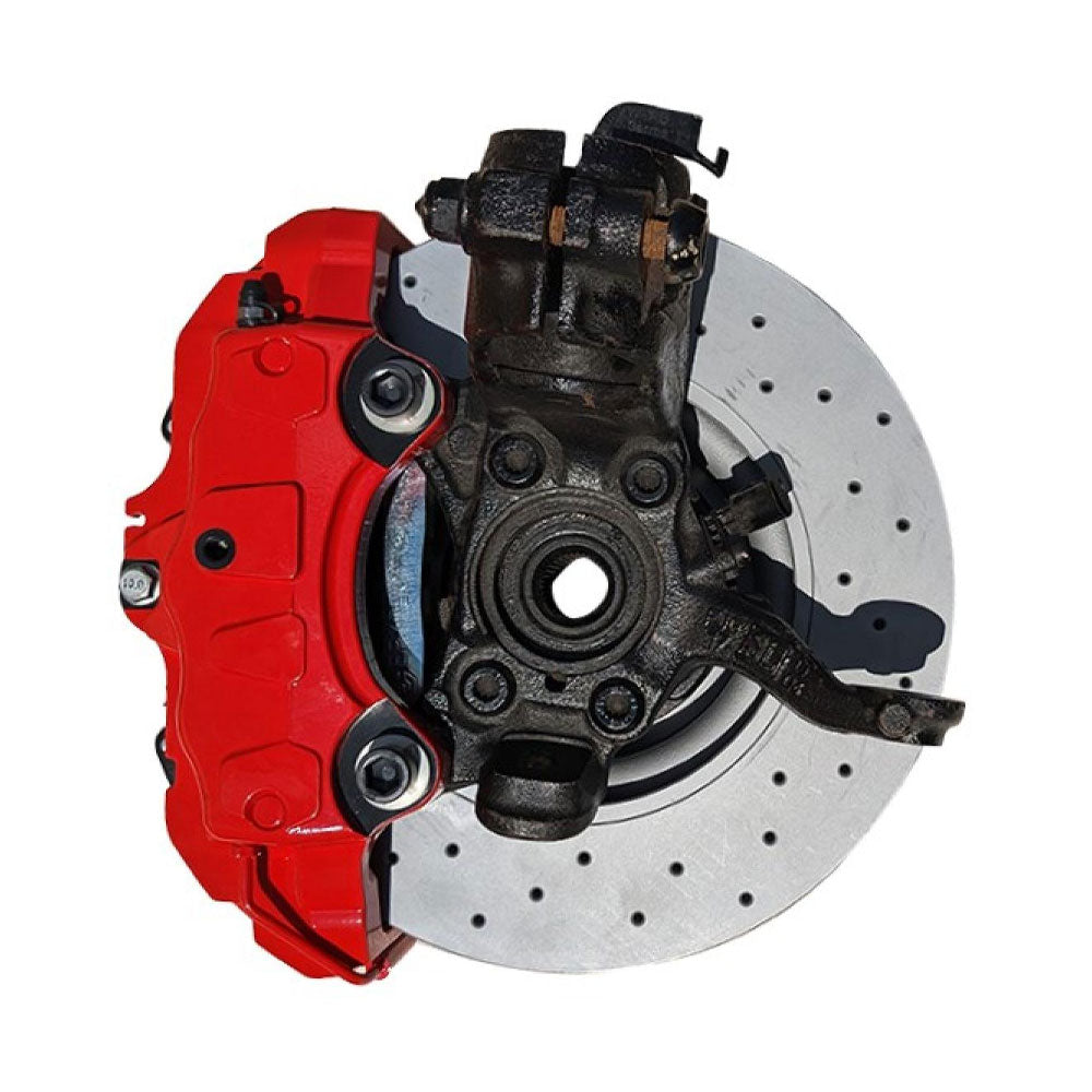 EPYTEC Bremsanlagen Kit passend für VW Golf 5 6 Touran Scirocco Jetta / Audi A3 S3 TT / Skoda / Seat auf 6-Kolben Porsche ZR18 Sattel mit 350x32mm Bremsscheibe Vorderachse