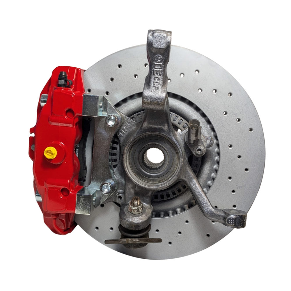 EPYTEC Bremssattel Adapter passend für VW Golf 3 Corrado Passat 16V VR6 / Seat Toledo für 4-Kolben Porsche Sattel mit 312x25mm Bremsscheibe Vorderachse