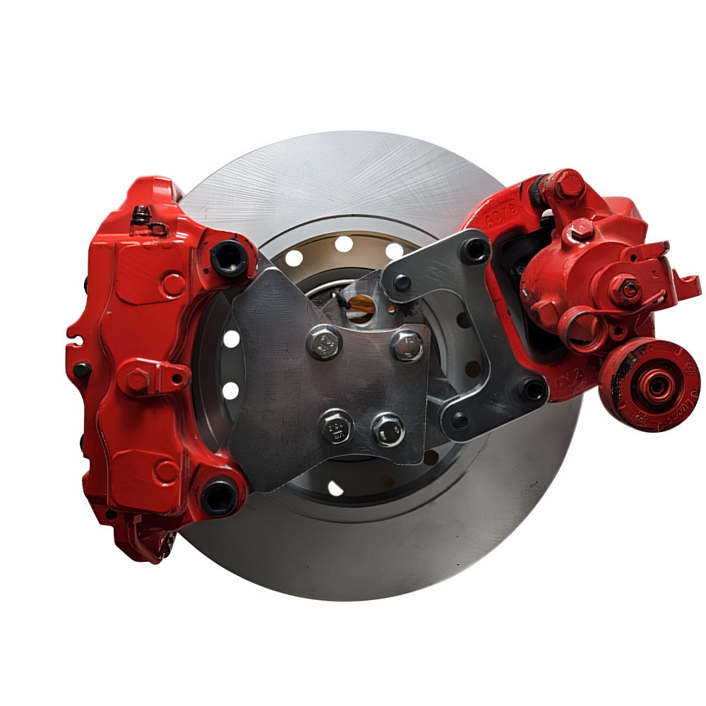 EPYTEC Bremssattel Adapter passend für VW Golf 1 2 3 Caddy Scirocco Jetta Passat Corrado für 4-Kolben Sattel mit 310x22mm Bremsscheibe Hinterachse