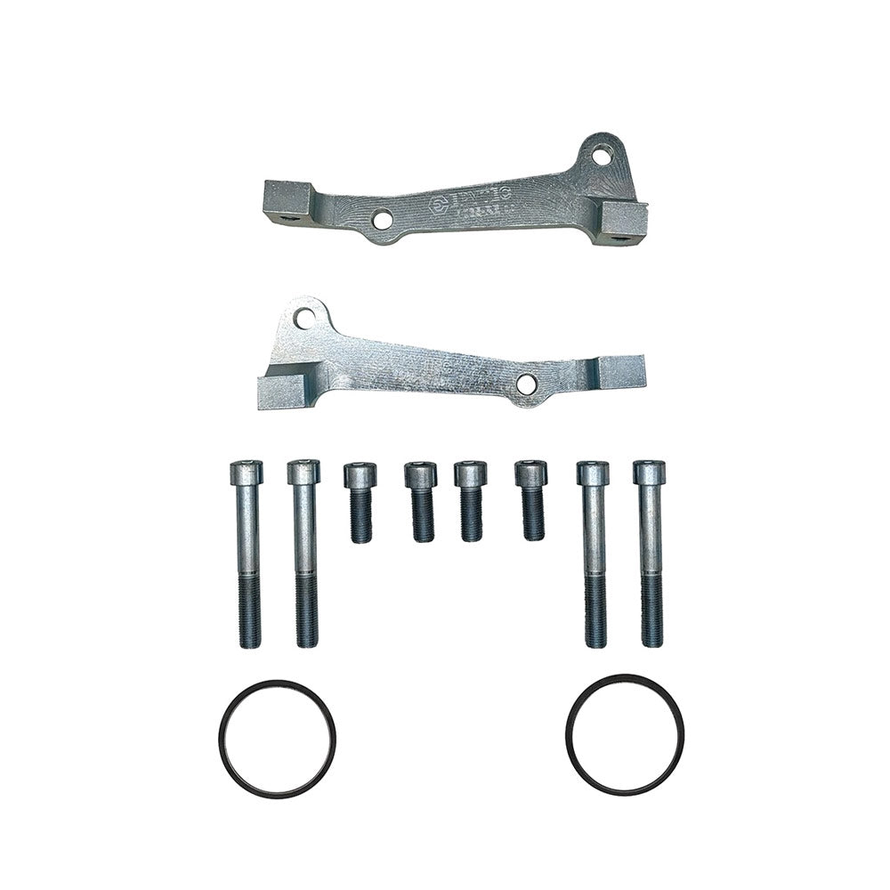 EPYTEC Bremssattel Adapter passend für VW Golf 5 6 Caddy Jetta Scirocco Touran / Audi A1 8X A3 8P TT 8J / Seat Leon Altea für 6-Kolben Porsche Sattel mit 375x36mm Bremsscheibe Vorderachse