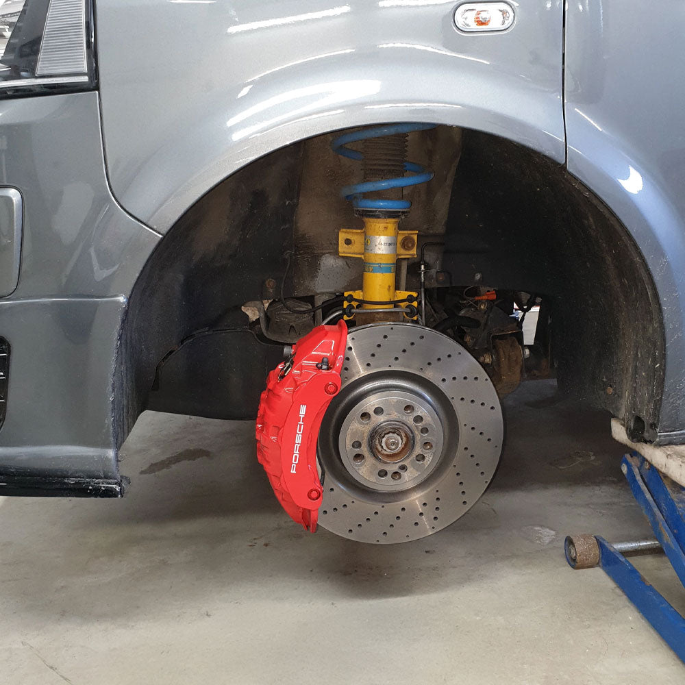 EPYTEC Bremssattel Adapter passend für VW T5 T6 für 82mm 6-Kolben Porsche Sattel mit 375x36mm Bremsscheibe Vorderachse