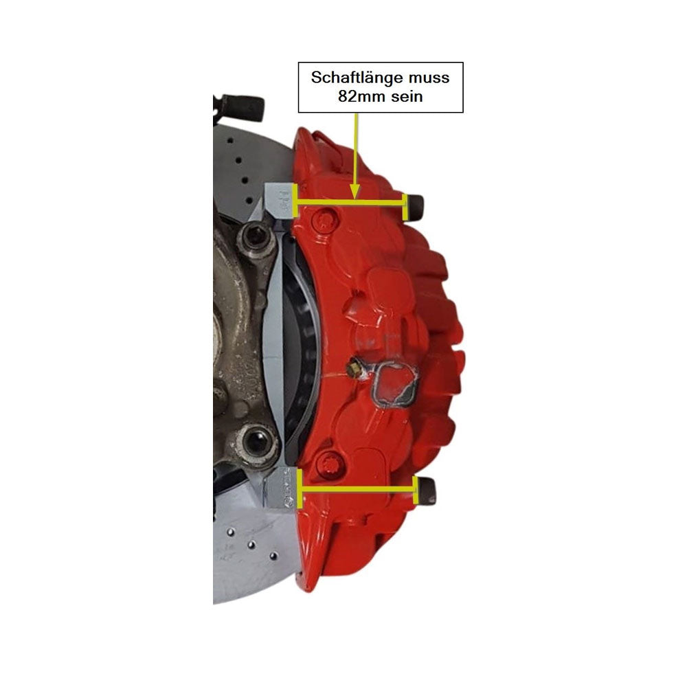 EPYTEC Bremssattel Adapter passend für VW T5 T6 für 82mm 6-Kolben Porsche Sattel mit 375x36mm Bremsscheibe Vorderachse