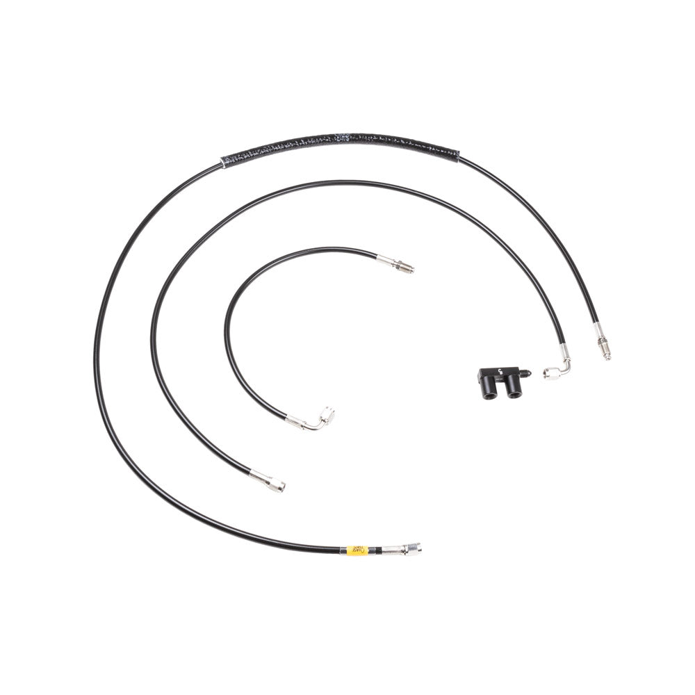 CHASE BAYS Bremsleitung Relocation Kit für Zweikolben Brake Booster Eliminator passend für Nissan 350Z Infiniti G35