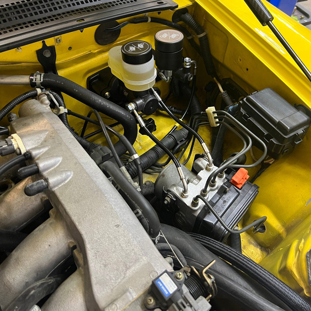 CHASE BAYS Bremsleitung Relocation Kit mit ABS für Zweikolben Brake Booster Eliminator passend für Honda S2000