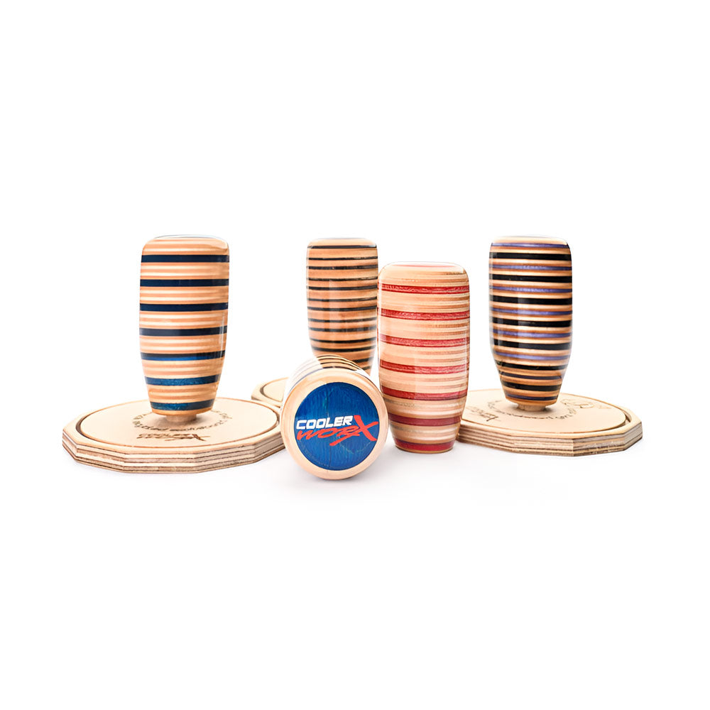 COOLERWORX Heritage Reborn Schaltknauf aus recyceltem Skateboard-Holz