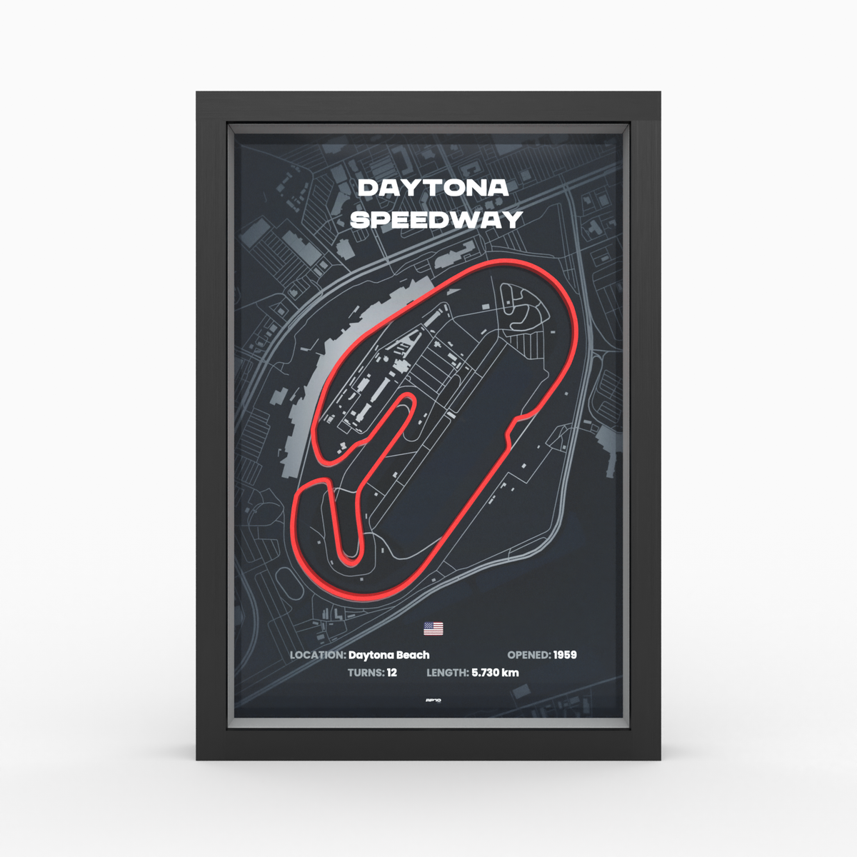 AP10 Daytona 3D Poster (gerahmt)