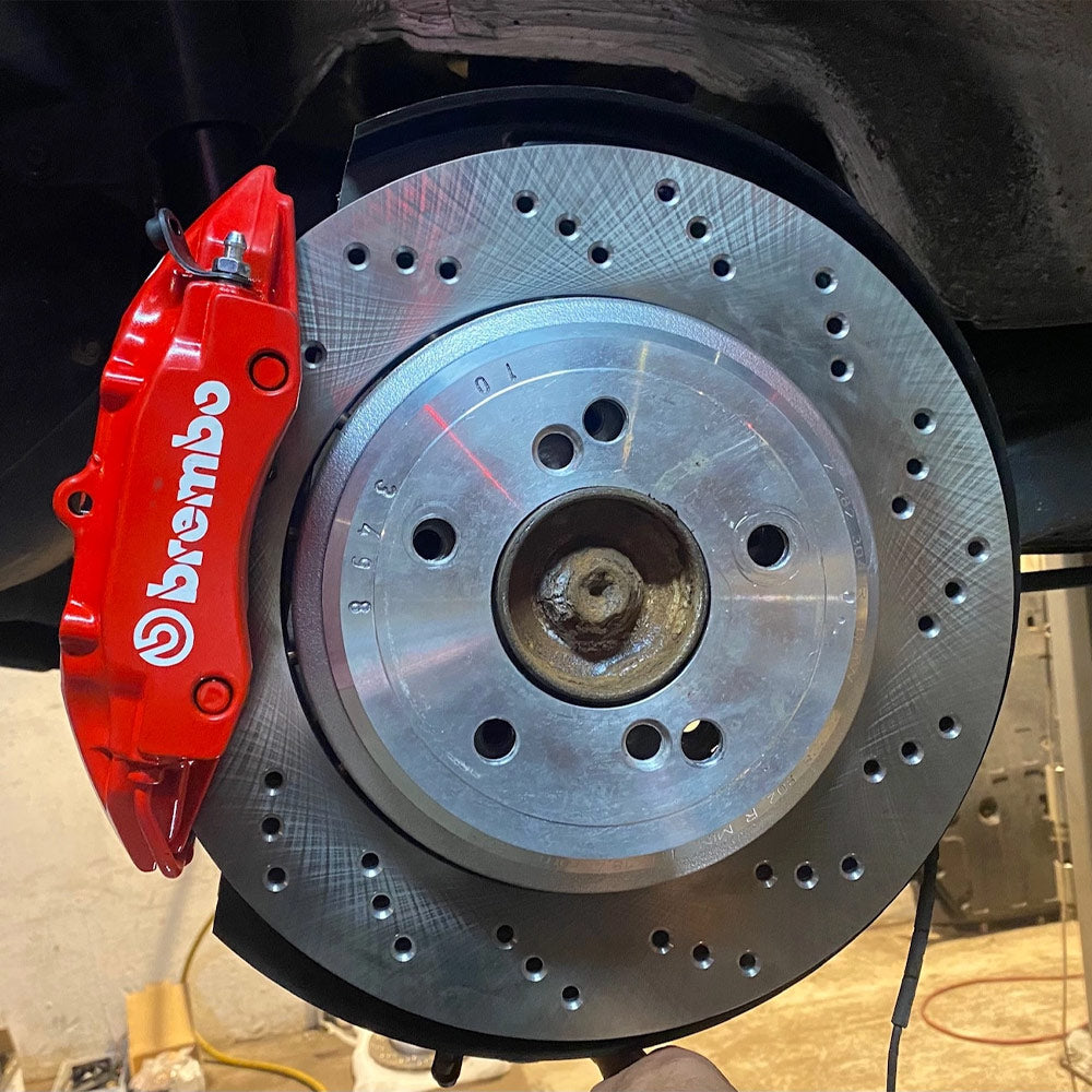 EPYTEC Bremsanlagen Kit passend für BMW E46 auf 4-Kolben Porsche Sattel mit 328×20mm Bremsscheibe Hinterachse