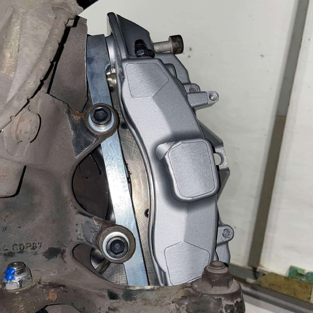 EPYTEC Bremssattel Adapter passend für BMW E38 für Mercedes GLE 63 6-Kolben Sattel mit 374x36mm E60 M5 Bremsscheibe