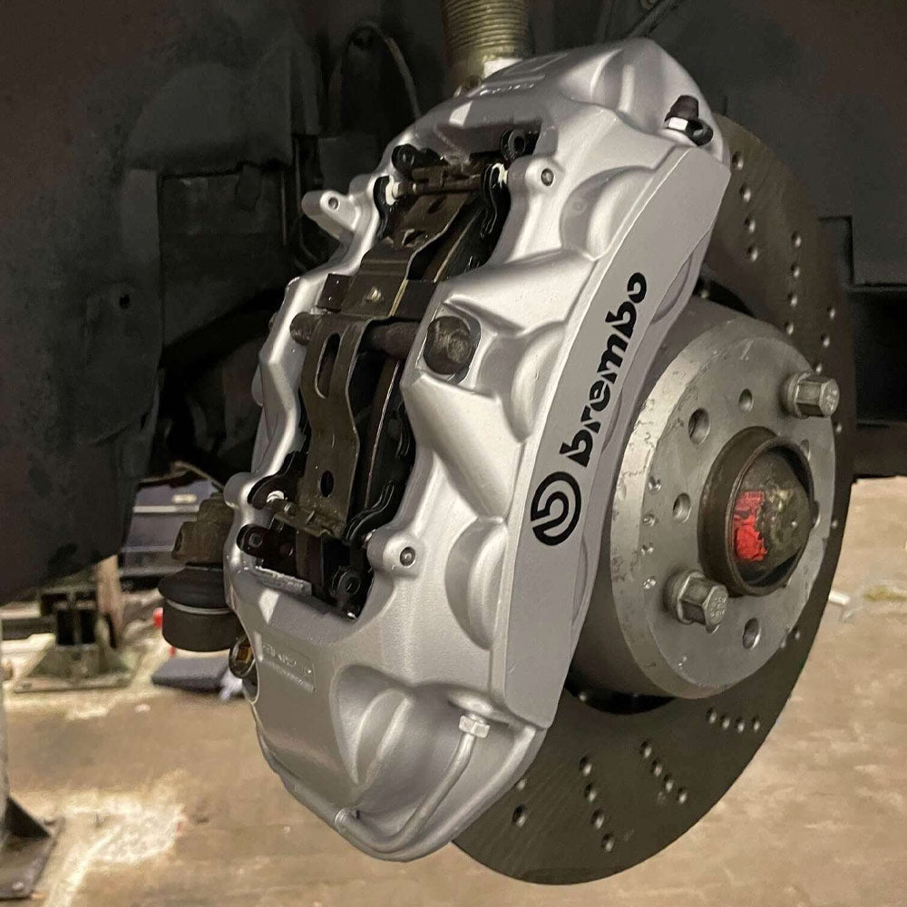EPYTEC Bremssattel Adapter passend für BMW E38 für Mercedes GLE 63 6-Kolben Sattel mit 374x36mm E60 M5 Bremsscheibe