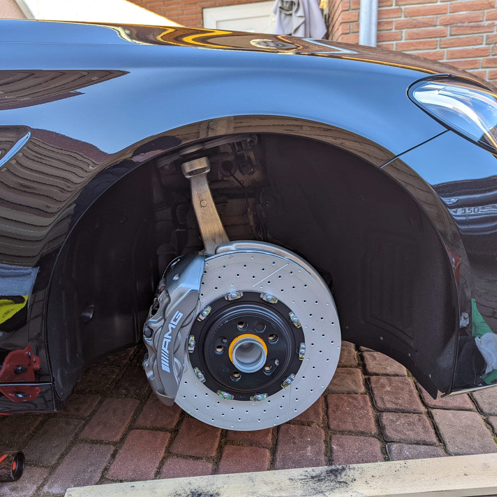 EPYTEC Bremssattel Adapter passend für Mercedes Benz W205 W212 AMG für 6-Kolben Sattel mit 390x36mm Bremsscheibe Vorderachse