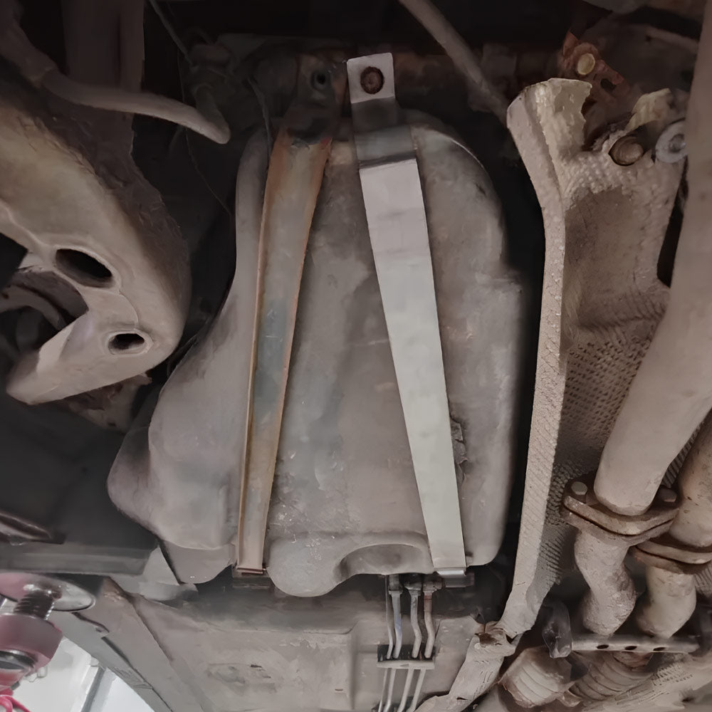 FAMEFORM Kraftstofftankbänder Tankhalterungen passend für BMW E36 Compact (Edelstahl)