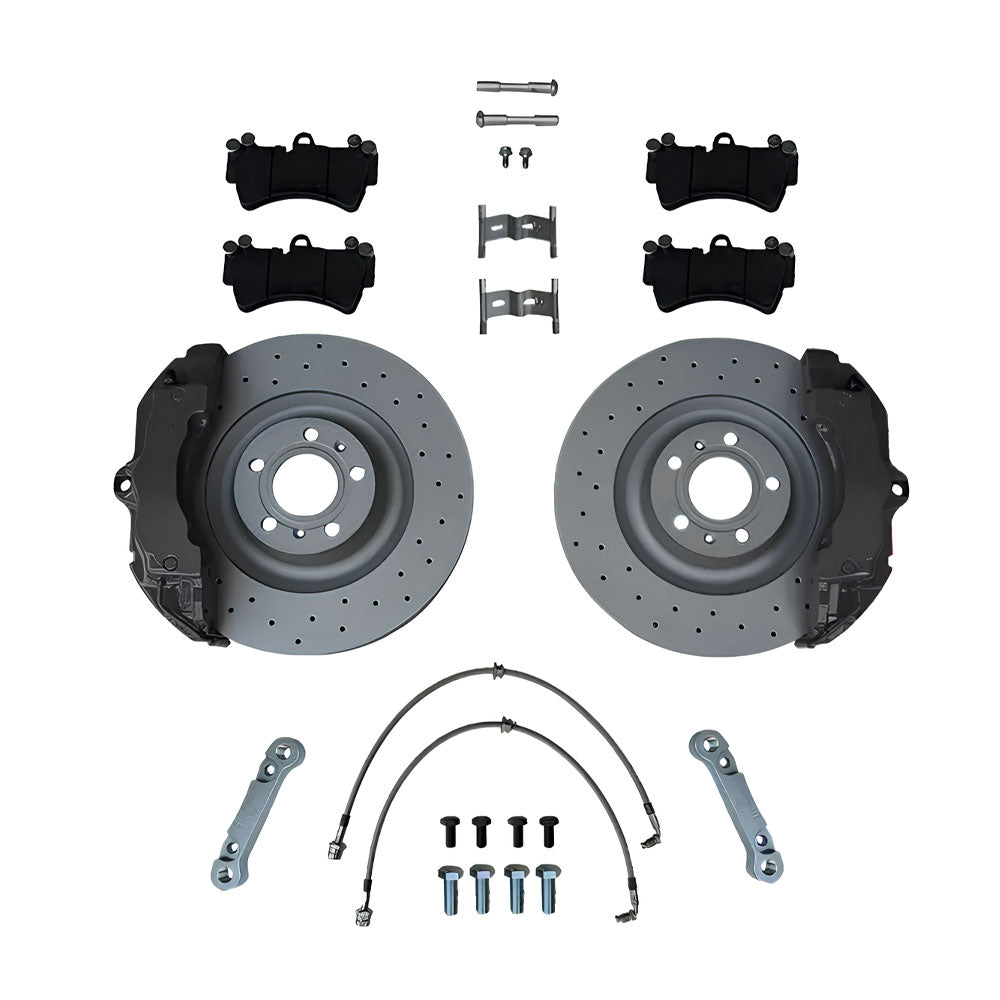 EPYTEC Bremsanlagen Kit passend für Audi 80 90 S2 / VW Phaeton auf 6-Kolben Porsche ZR18 Sattel mit 360x34mm Bremsscheibe Vorderachse
