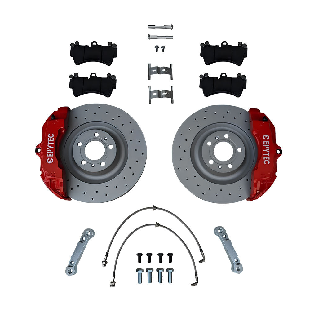 EPYTEC Bremsanlagen Kit passend für Audi 80 90 S2 / VW Phaeton auf 6-Kolben Porsche ZR18 Sattel mit 360x34mm Bremsscheibe Vorderachse