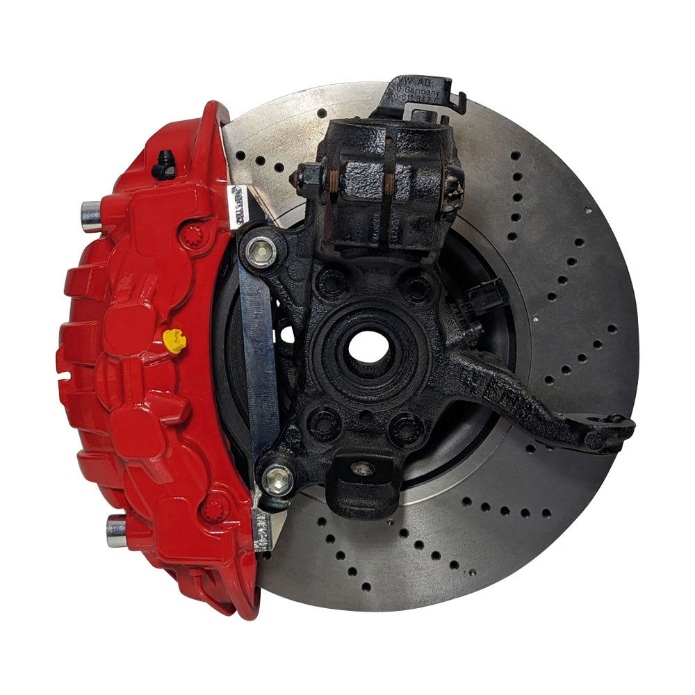 EPYTEC Bremsanlagen Kit passend für VW Golf 5 6 Touran Caddy / Audi A3 8P / Seat Leon Altea auf 6-Kolben Porsche Sattel mit 360x36mm Bremsscheibe Vorderachse