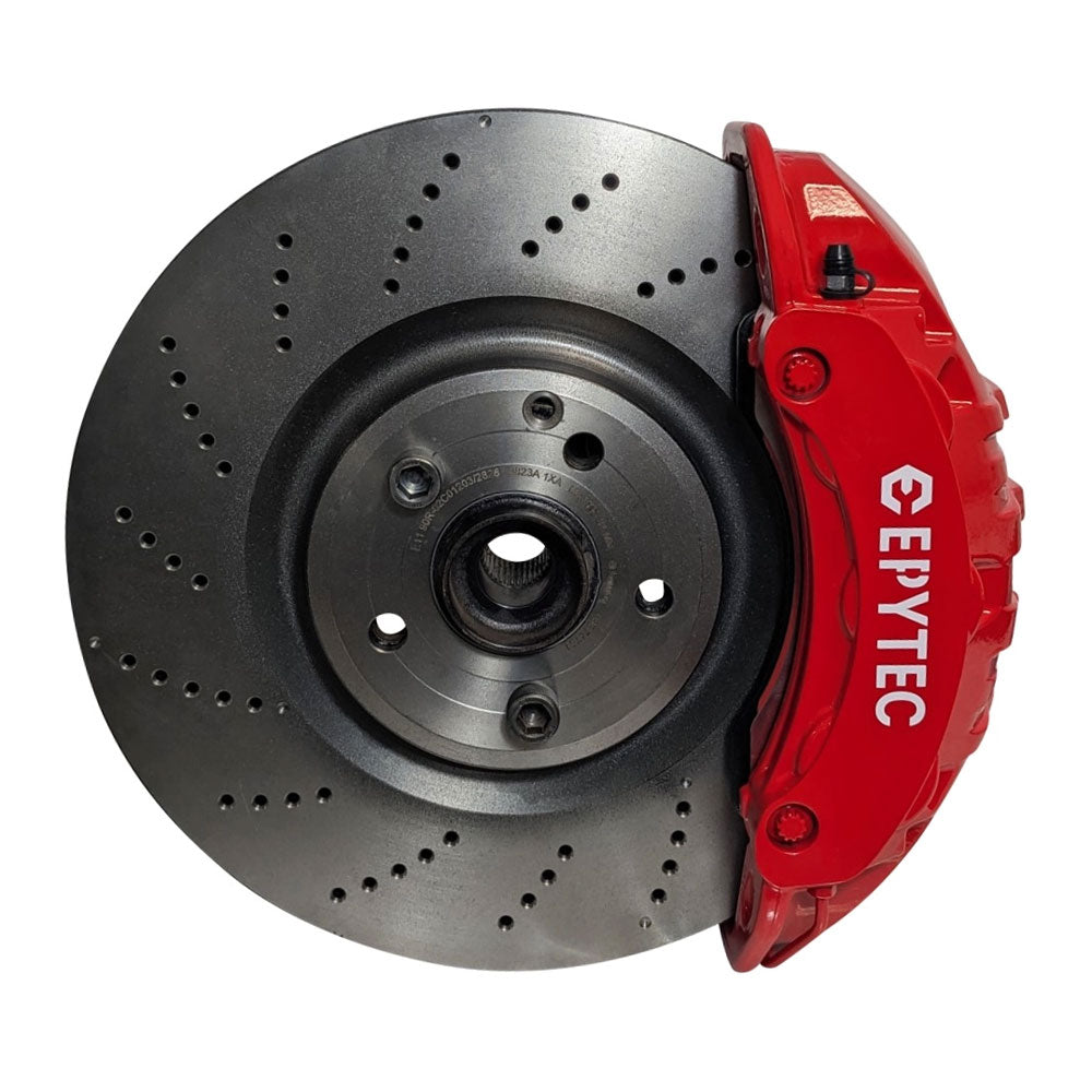 EPYTEC Bremsanlagen Kit passend für VW Golf 5 6 Touran Caddy / Audi A3 8P / Seat Leon Altea auf 6-Kolben Porsche Sattel mit 360x36mm Bremsscheibe Vorderachse