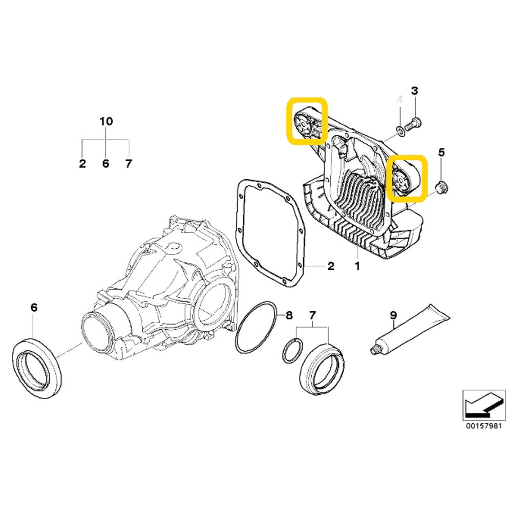 IRP Differentialaufhängung Buchsen Set starr passend für BMW E46 M3 (Aluminium)