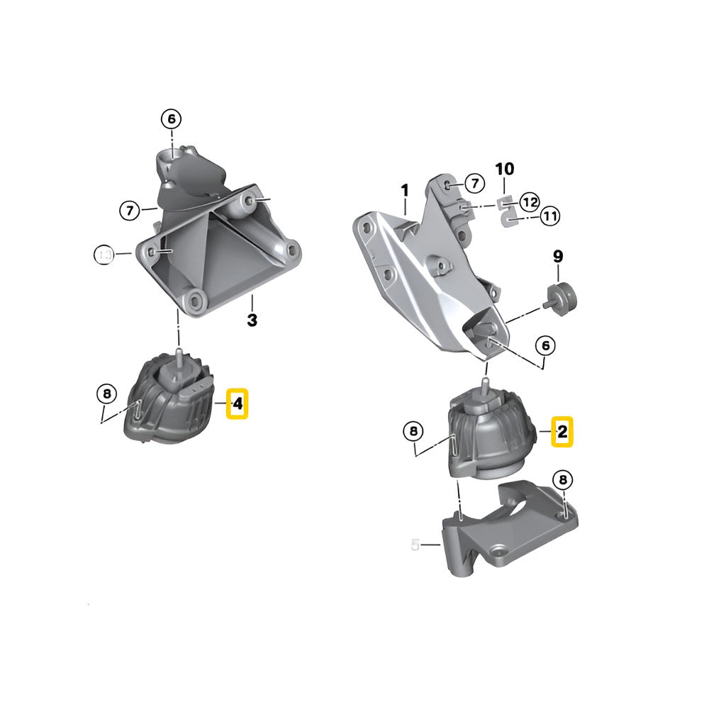 IRP Motorlager passend für BMW E8X E9X (Aluminium)