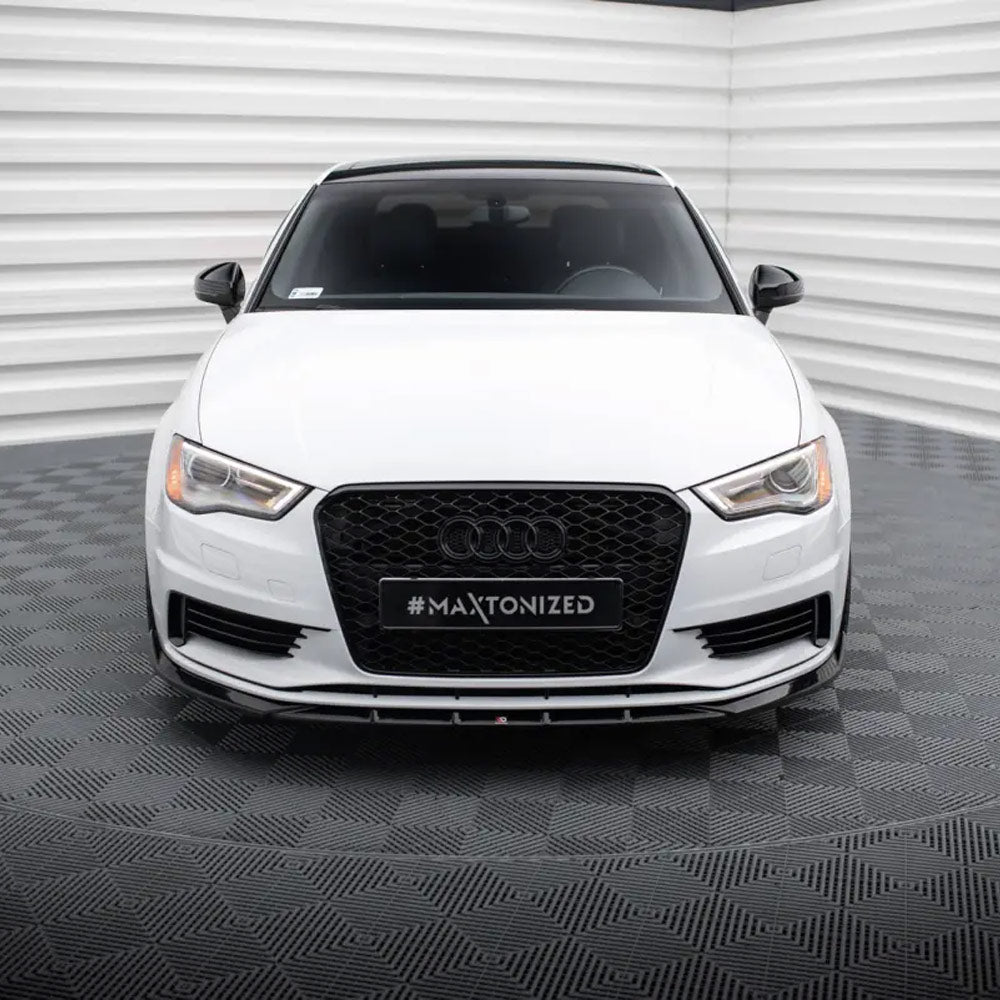 MAXTON DESIGN Frontlippe V1 passend für Audi A3 8V Limousine (eintragungsfrei)