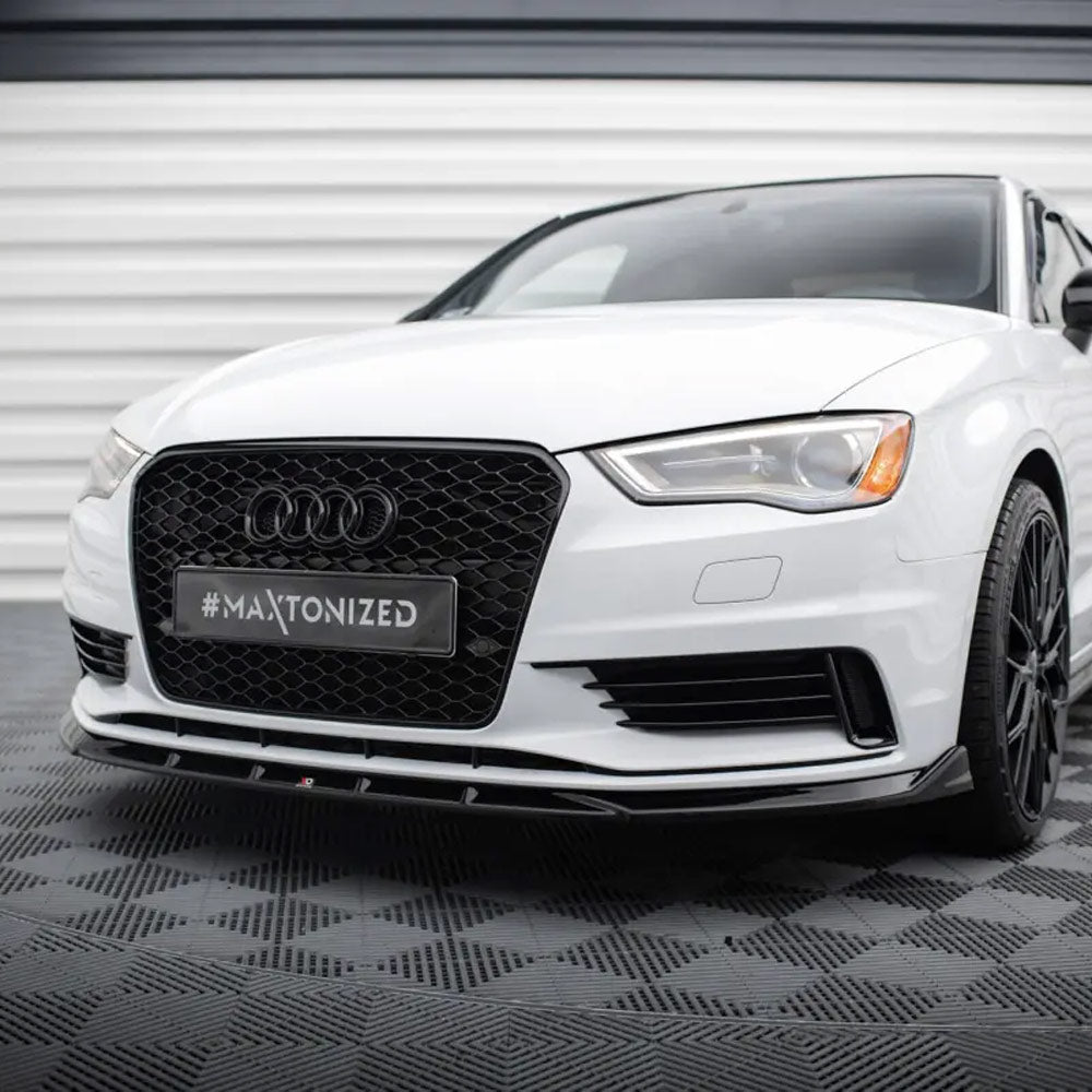 MAXTON DESIGN Frontlippe V1 passend für Audi A3 8V Limousine (eintragungsfrei)