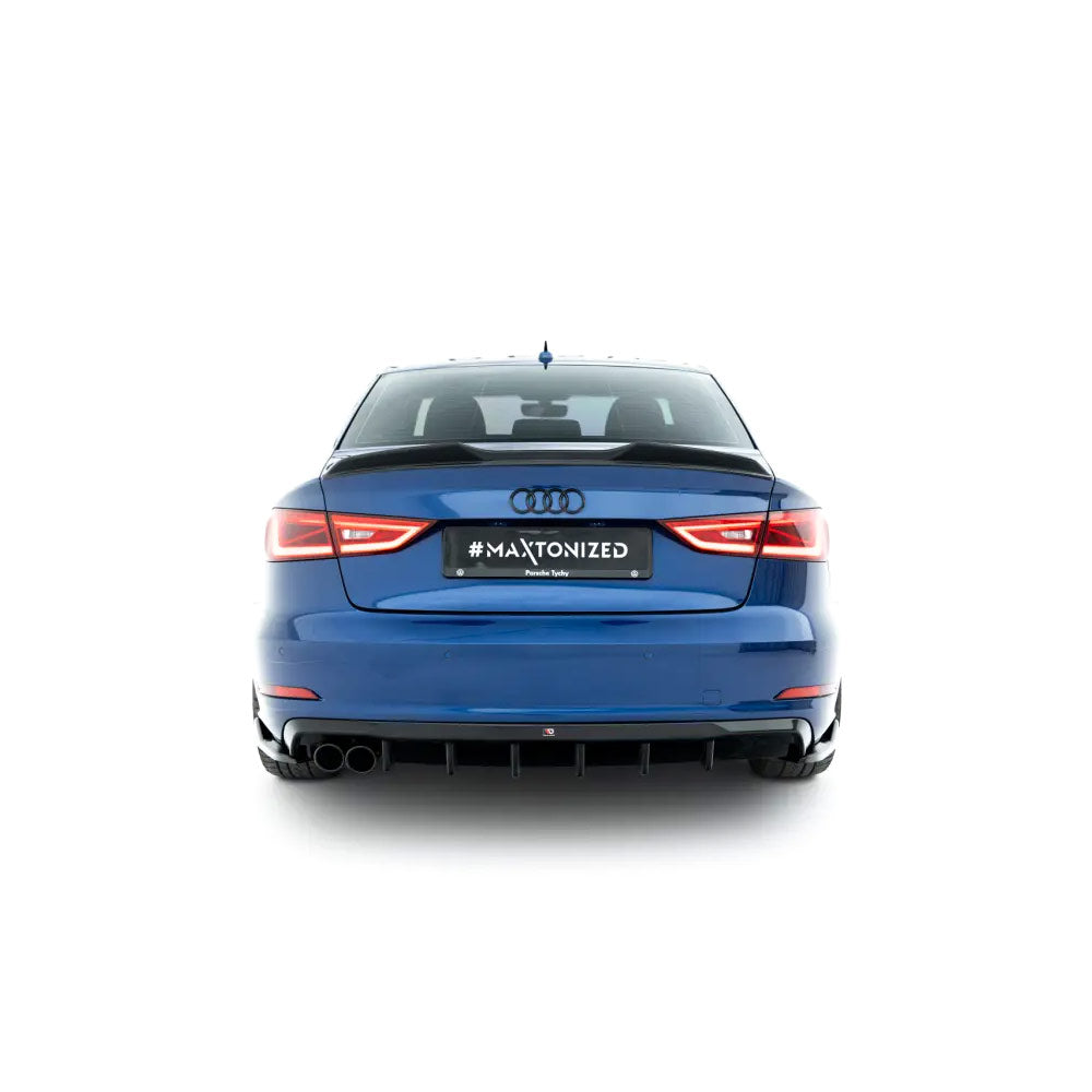 MAXTON DESIGN Heckdiffusor passend für Audi A3 Limousine 8V Doppelauspuff (eintragungsfrei)