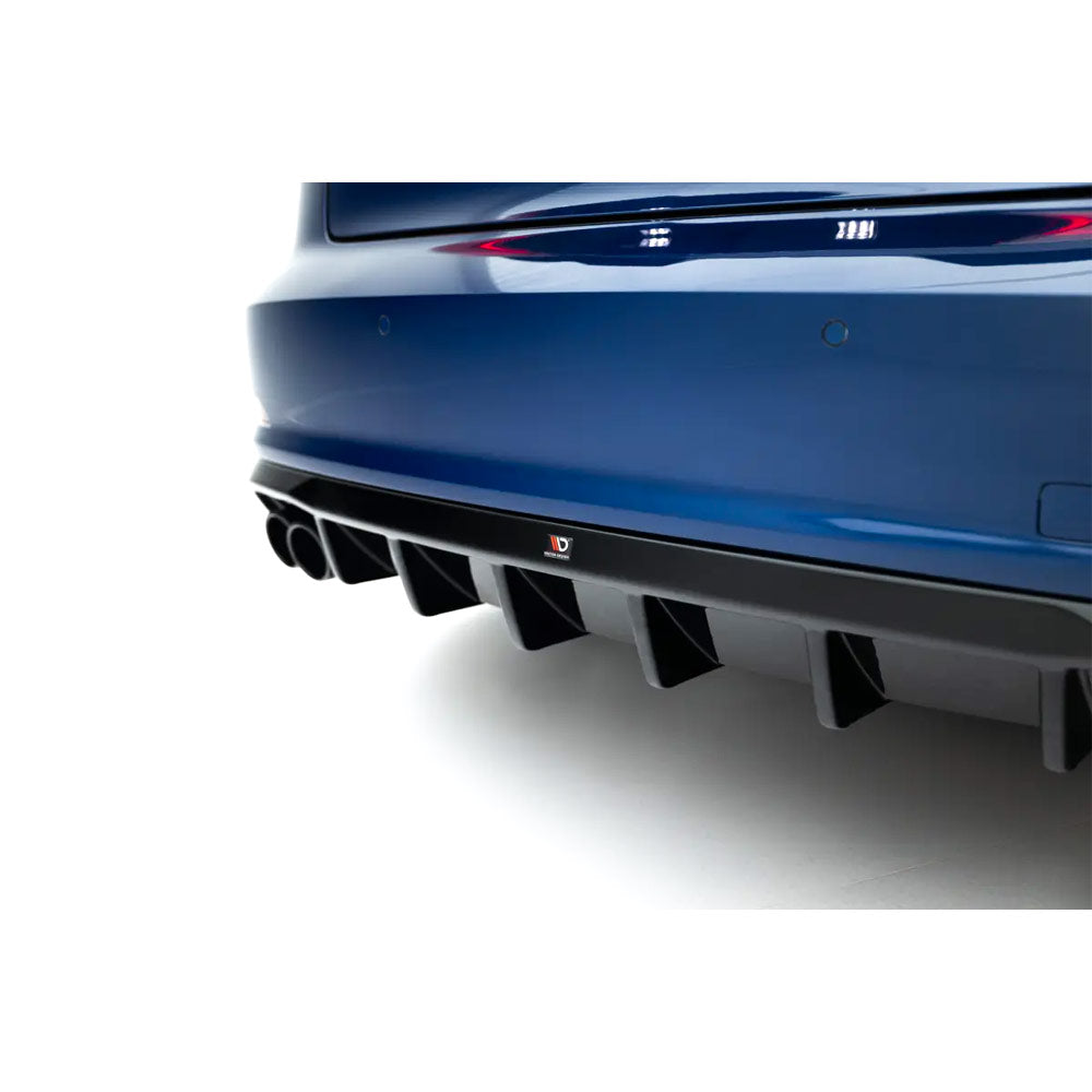 MAXTON DESIGN Heckdiffusor passend für Audi A3 Limousine 8V Doppelauspuff (eintragungsfrei)
