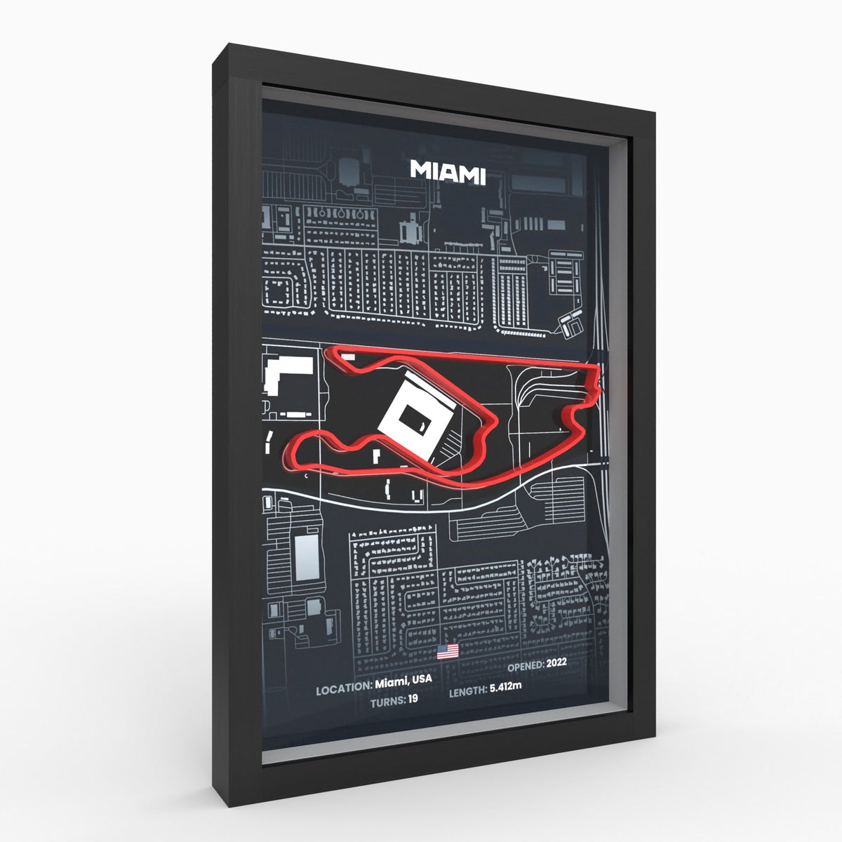 AP10 Miami 3D Poster (gerahmt)