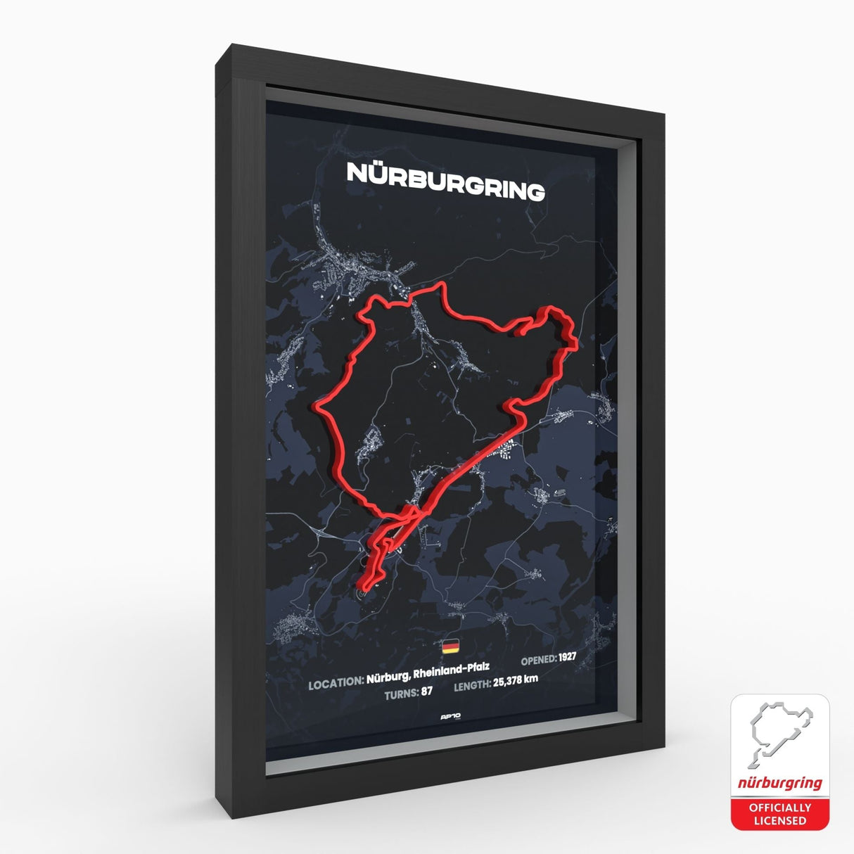 AP10 Nürburgring® 3D Poster (gerahmt)