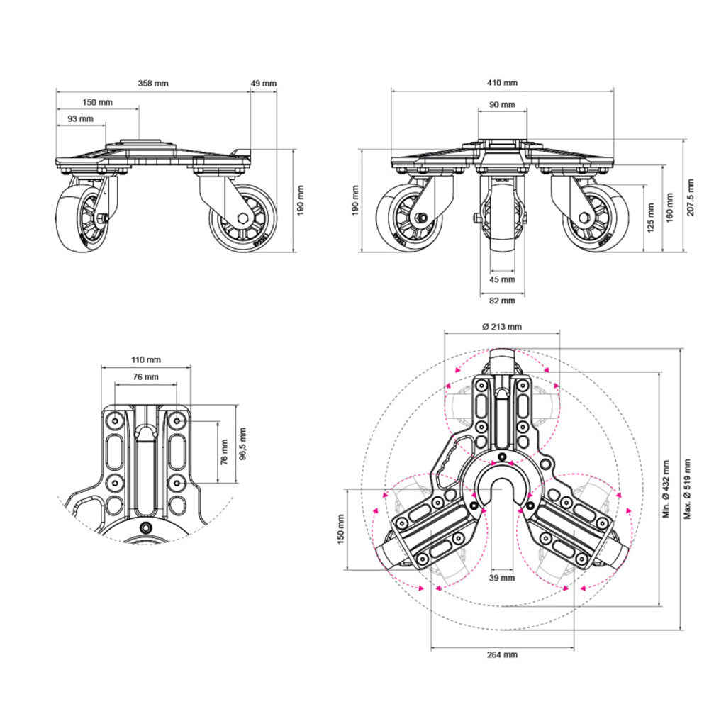 NUKE PERFORMANCE Air Jack 60C Skate Fahrzeugroller Rangierhilfe