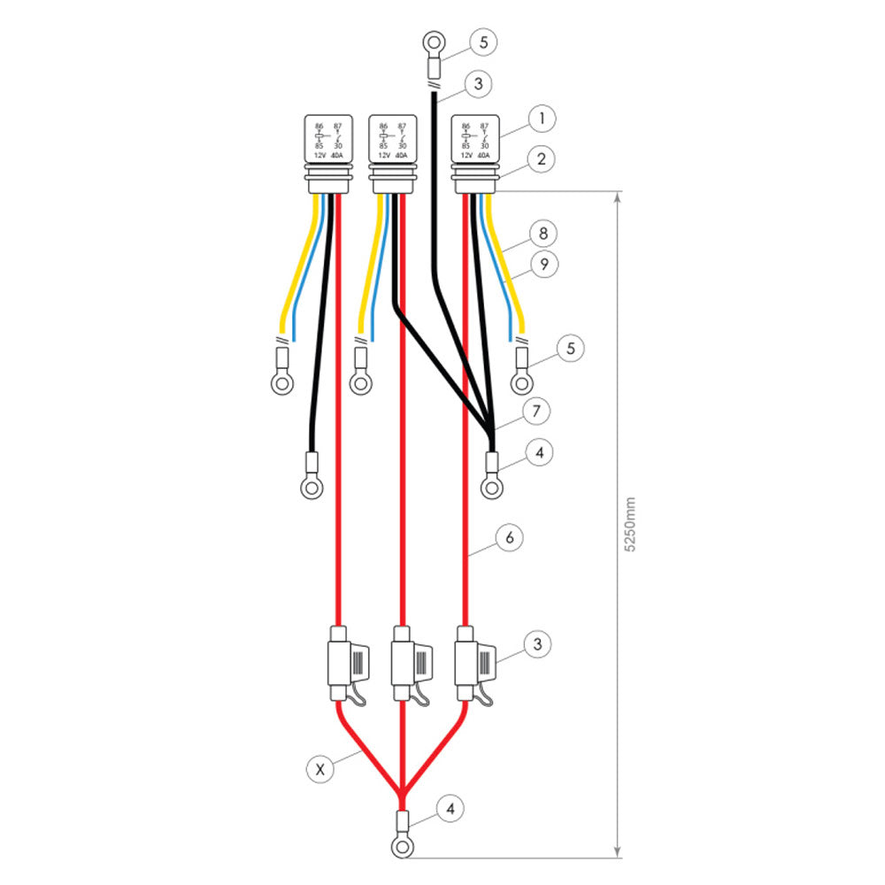 NUKE PERFORMANCE Kabelsatz Kraftstoffpumpe Triple Fuel Pump 30A