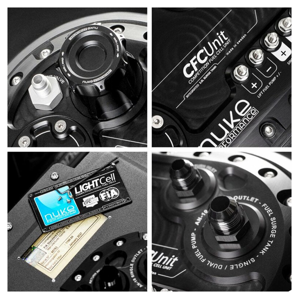 NUKE PERFORMANCE 45 Liter LightCell Kraftstofftank mit integriertem Surge Tank (FIA)