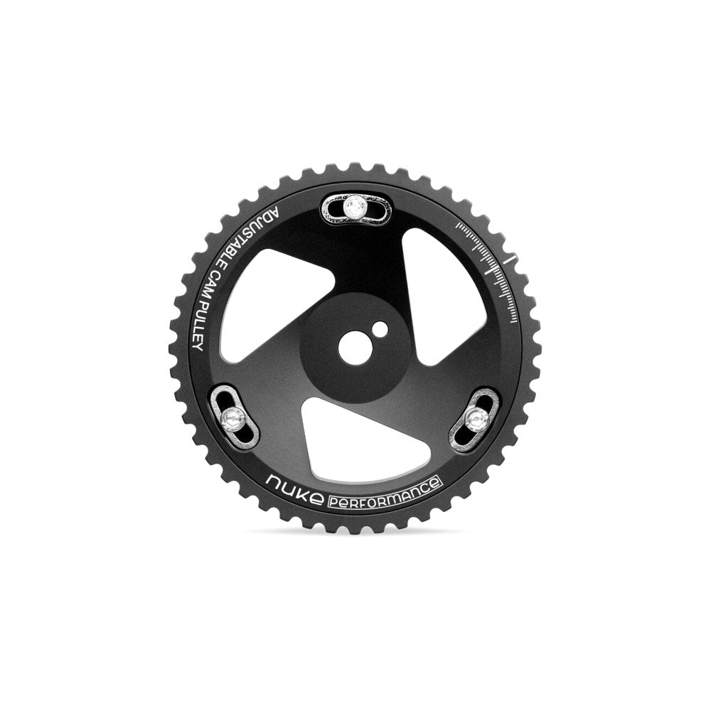 NUKE PERFORMANCE Nockenwellenrad verstellbar passend für Mitsubishi 4G63 / EVO 1 – 8 (Aluminium)