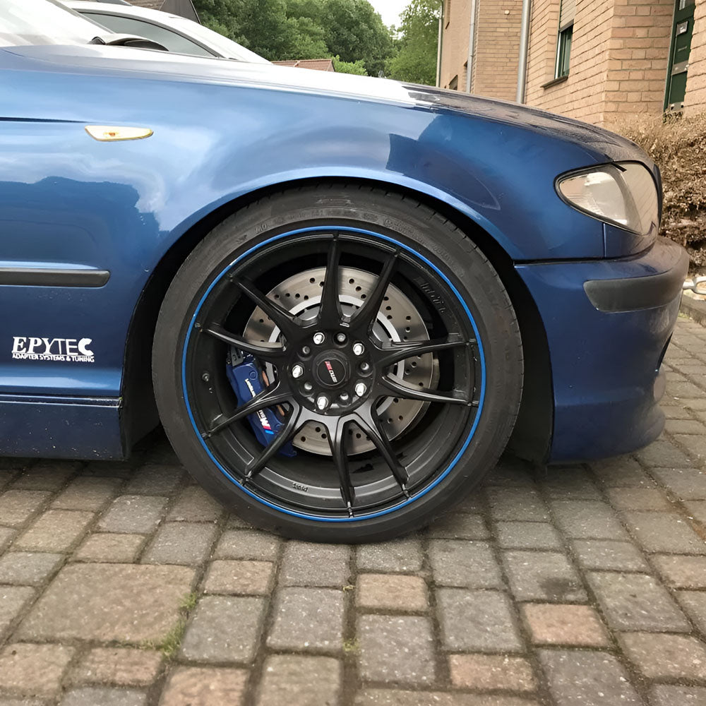 EPYTEC Bremssattel Adapter passend für BMW E46 für Porsche Cayenne Sattel mit 345x28mm Bremsscheibe Vorderachse