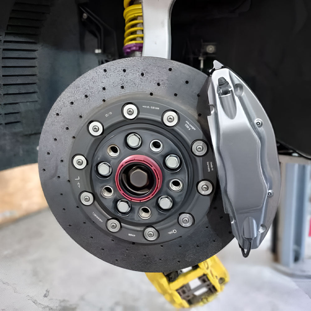 EPYTEC Bremssattel Adapter passend für Audi A4 S4 RS4 B5 A6 C5 / VW Passat für 4-Kolben Sattel mit 356x32mm Audi R8 Bremsscheibe Vorderachse