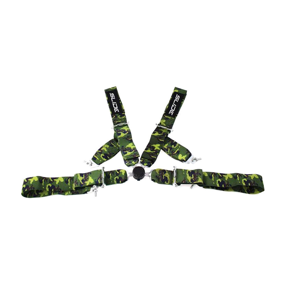 SLIDE 4-Punkt Sicherheitsgurt 3" camo mit Schnellverschluss Drehknopf