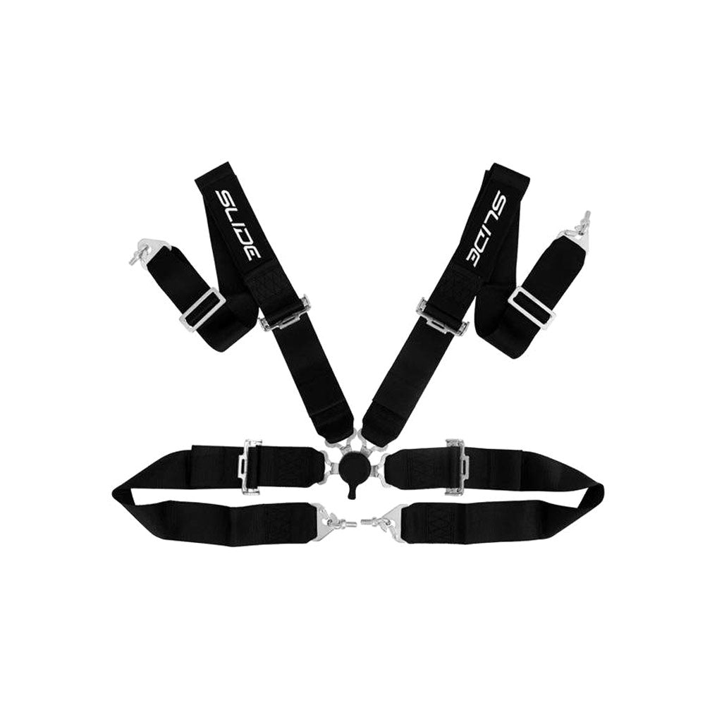 SLIDE 4-Punkt Sicherheitsgurt 3" schwarz Schnellverschluss Drehknopf