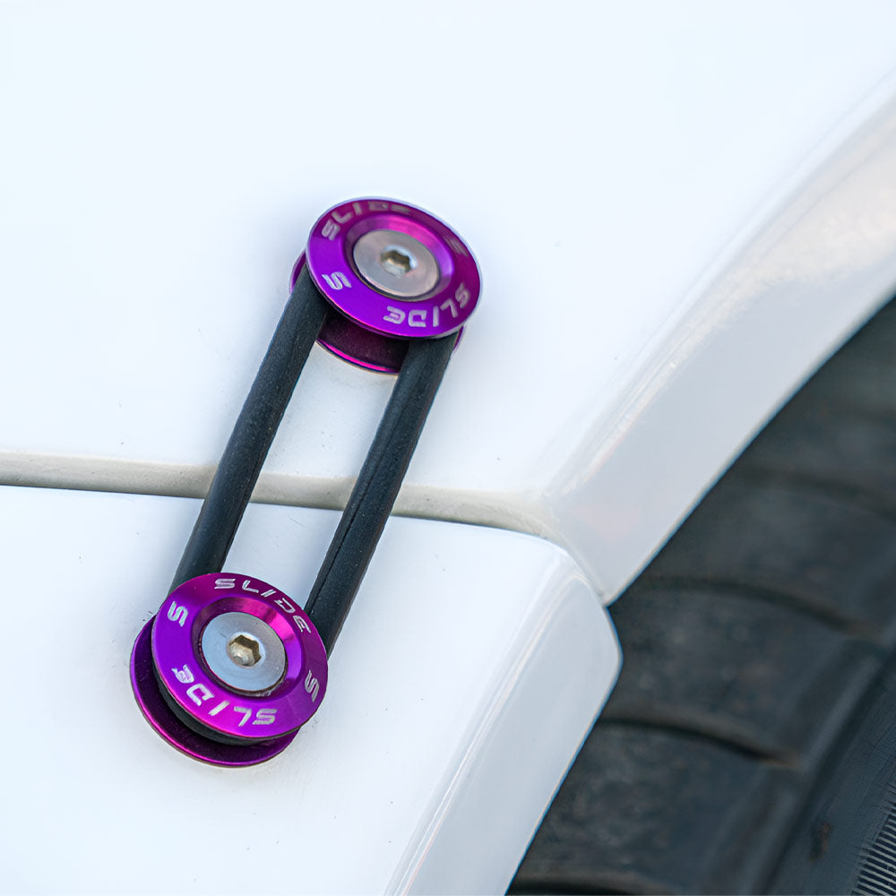 SLIDE Bumper Schnellverschluss Stossstangenbefestigung Quick Release lila Universal (Aluminium)