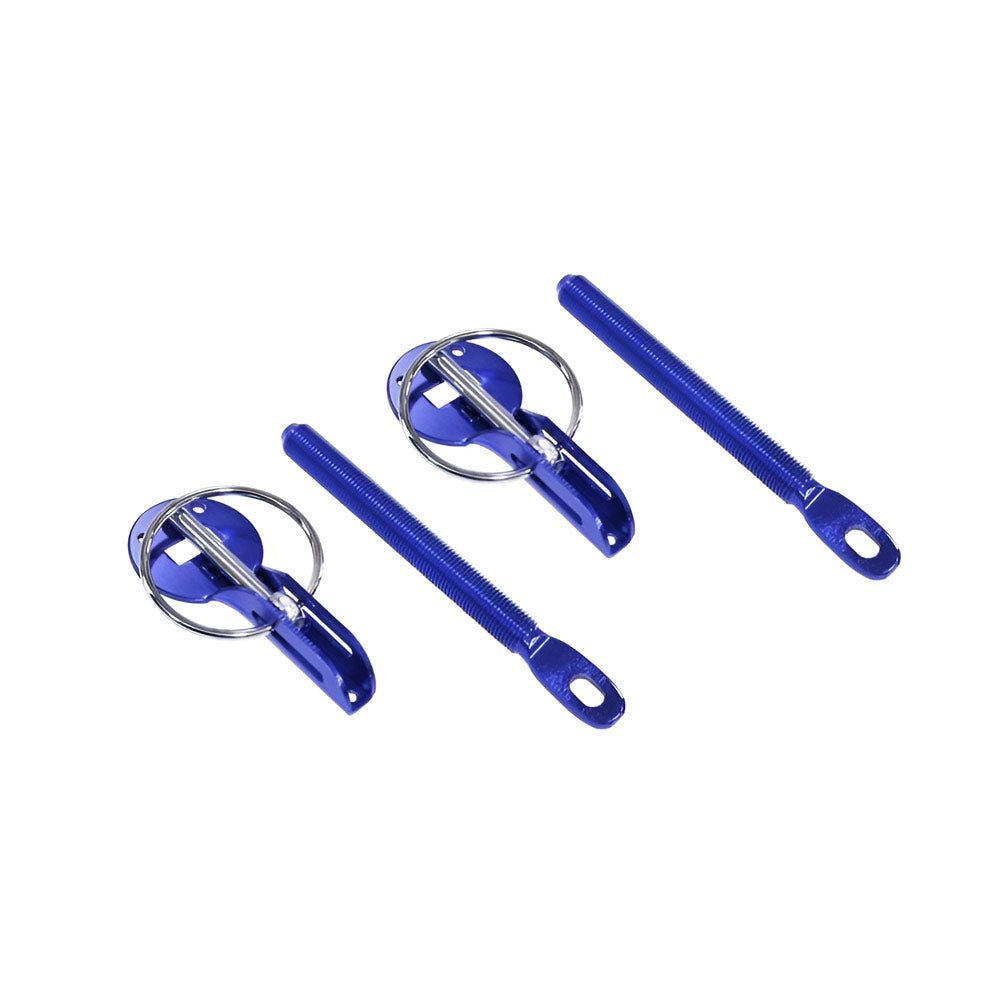 SLIDE Haubenhalter Hood Pin Verschluss Set blau (Aluminium)