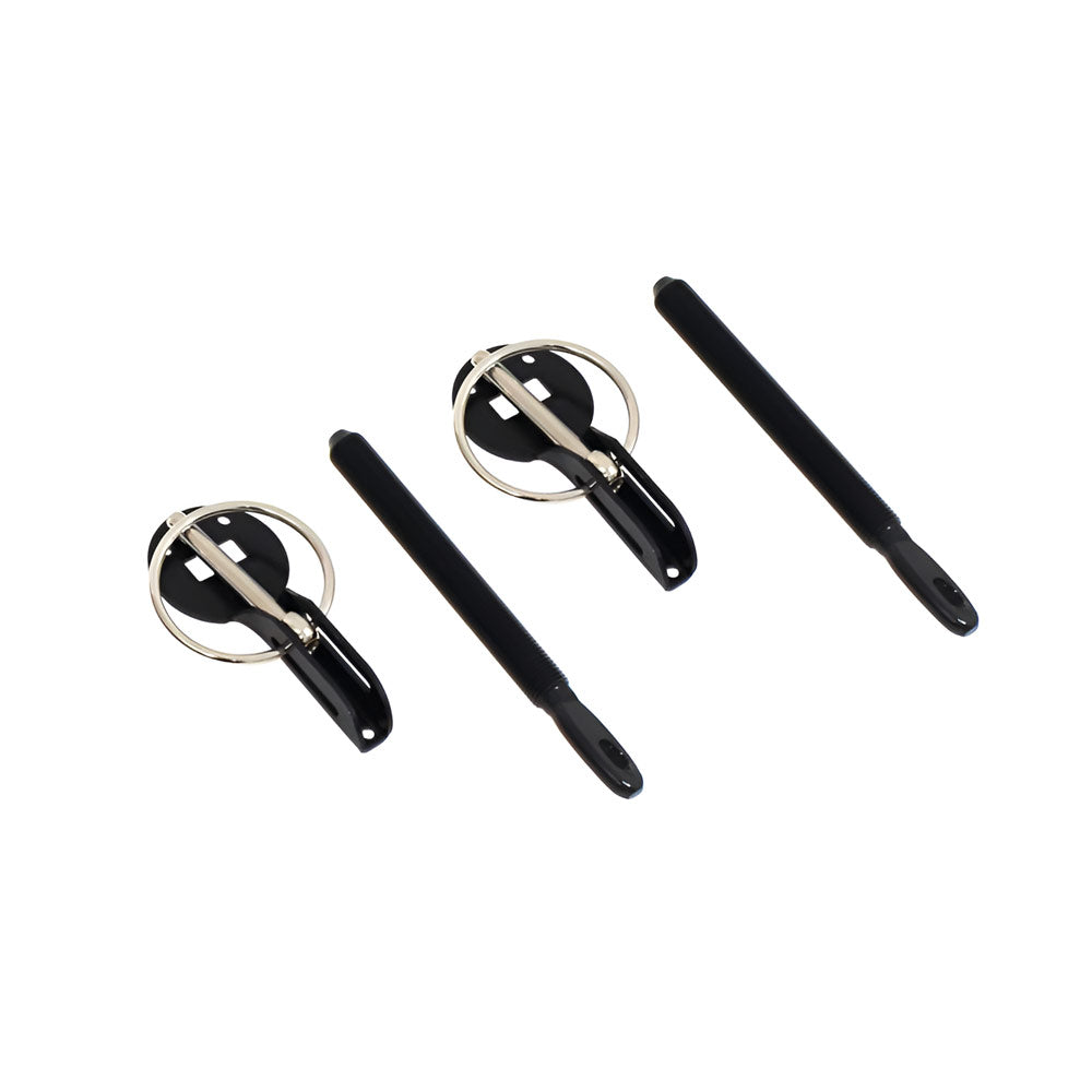 SLIDE Haubenhalter Hood Pin Verschluss Set schwarz (Aluminium)