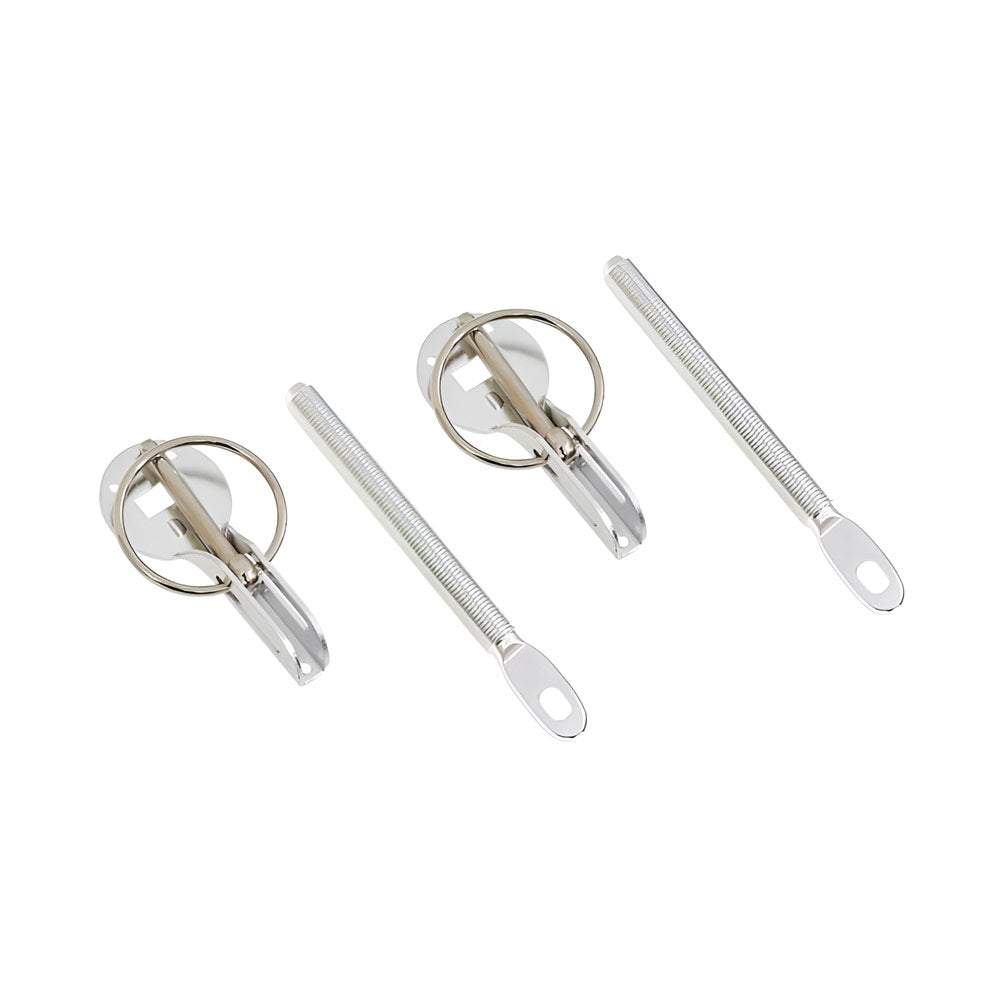 SLIDE Haubenhalter Hood Pin Verschluss Set silber (Aluminium)