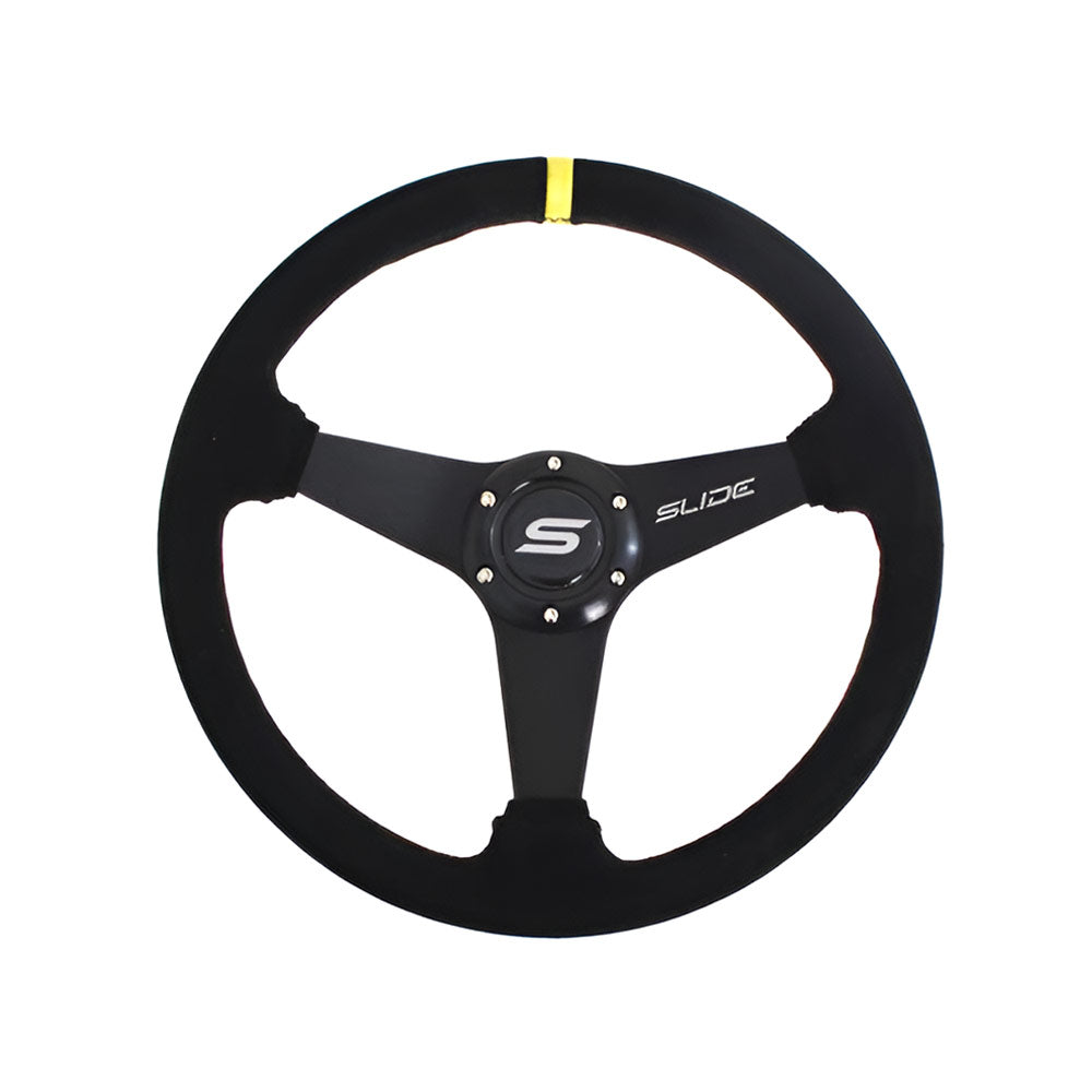 SLIDE Kaido Race YS Sportlenkrad Wildleder schwarz (flach geschüsselt)