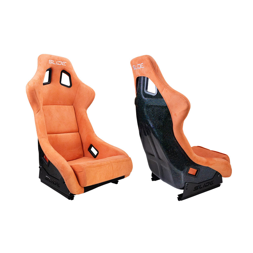 SLIDE KS2 Rennsitz Wildleder dunkelorange / Moonlight schwarz Glanz