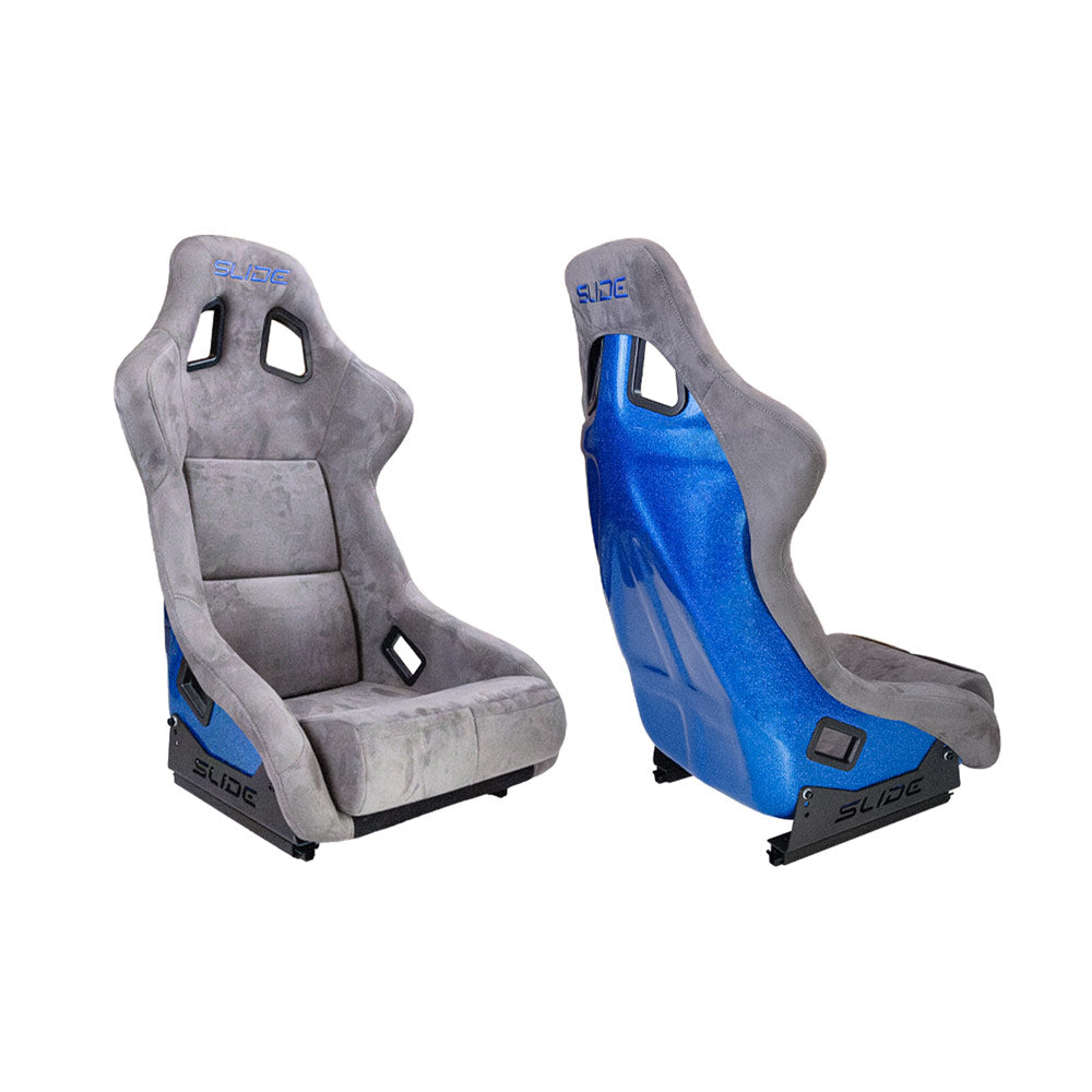 SLIDE KS2 Rennsitz Wildleder grau / blau Glanz