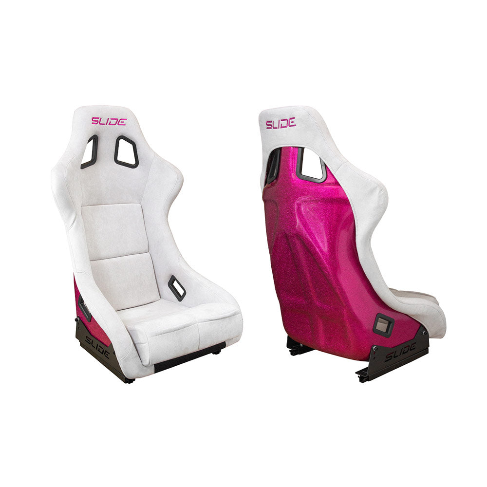 SLIDE KS2 Rennsitz Wildleder hellgrau / pink Glanz