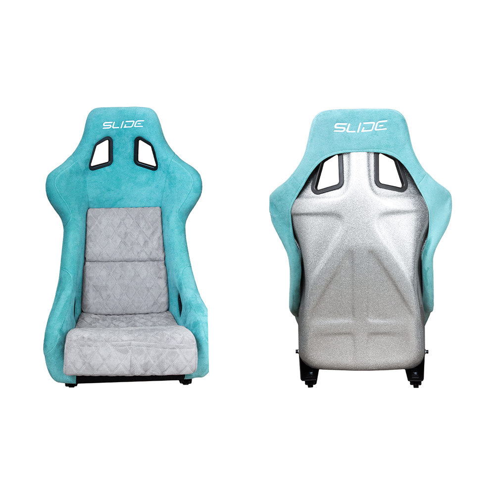 SLIDE KS2 Rennsitz Wildleder mint / grau gesteppt