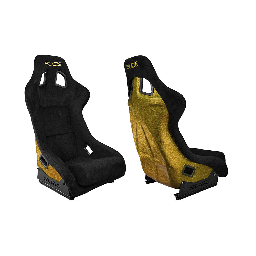 SLIDE KS2 Rennsitz Wildleder schwarz / gold Glanz