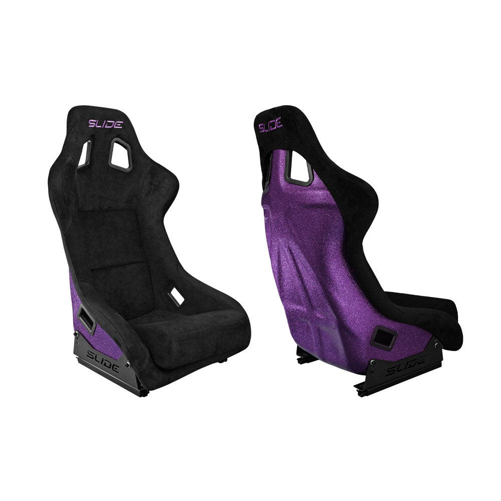 SLIDE KS2 Rennsitz Wildleder schwarz / lila Glanz