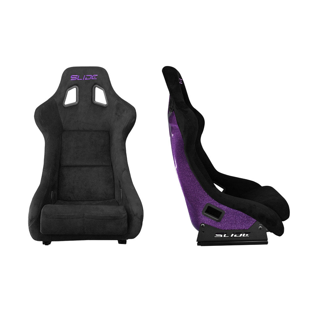 SLIDE KS2 Rennsitz Wildleder schwarz / lila Glanz
