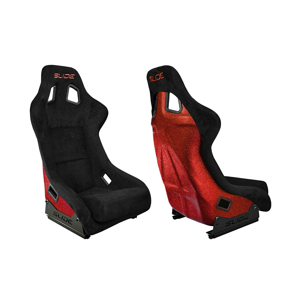 SLIDE KS2 Rennsitz Wildleder schwarz / rot Glanz